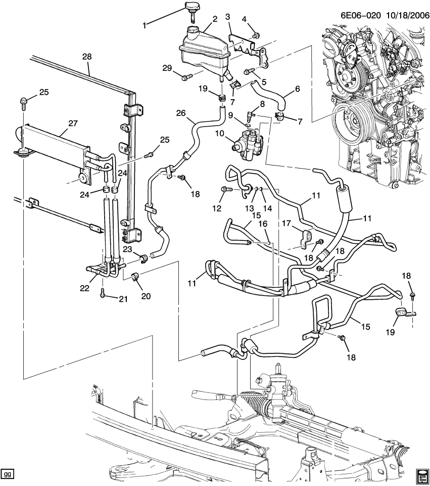 GM 19420430 SEAL KIT, P/S GR OTLT HOSE CONN