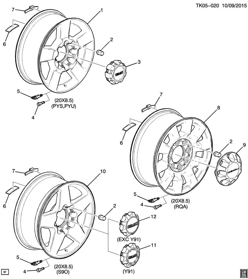 GM 84008492 Wheel Rim-Front & Rear