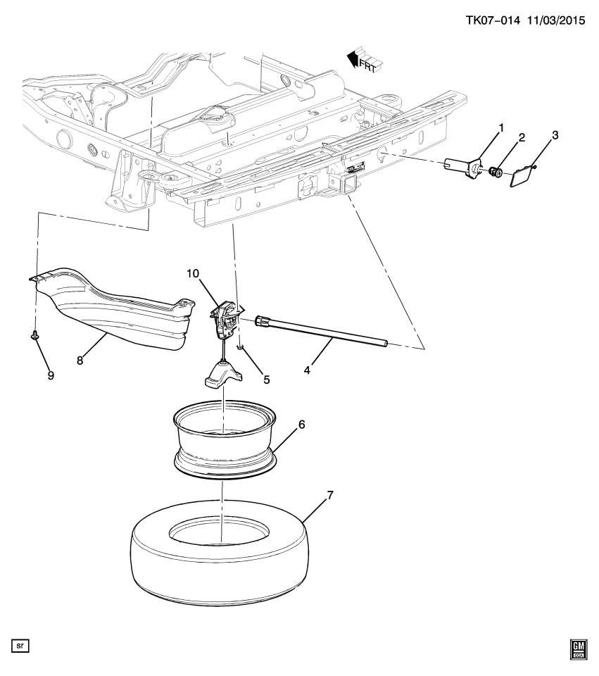 GM 23251293 Hoist Asm-Spare Wheel