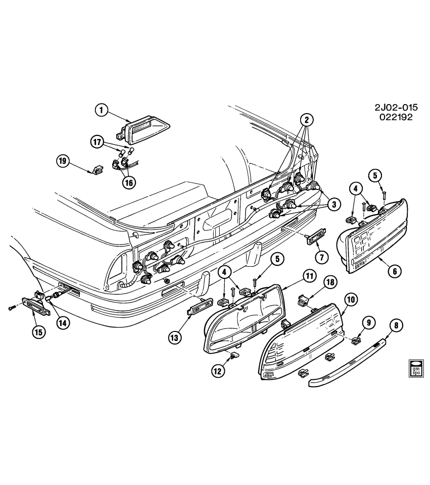 GM 16508748 Lamp Asm-Rear Side Marker
