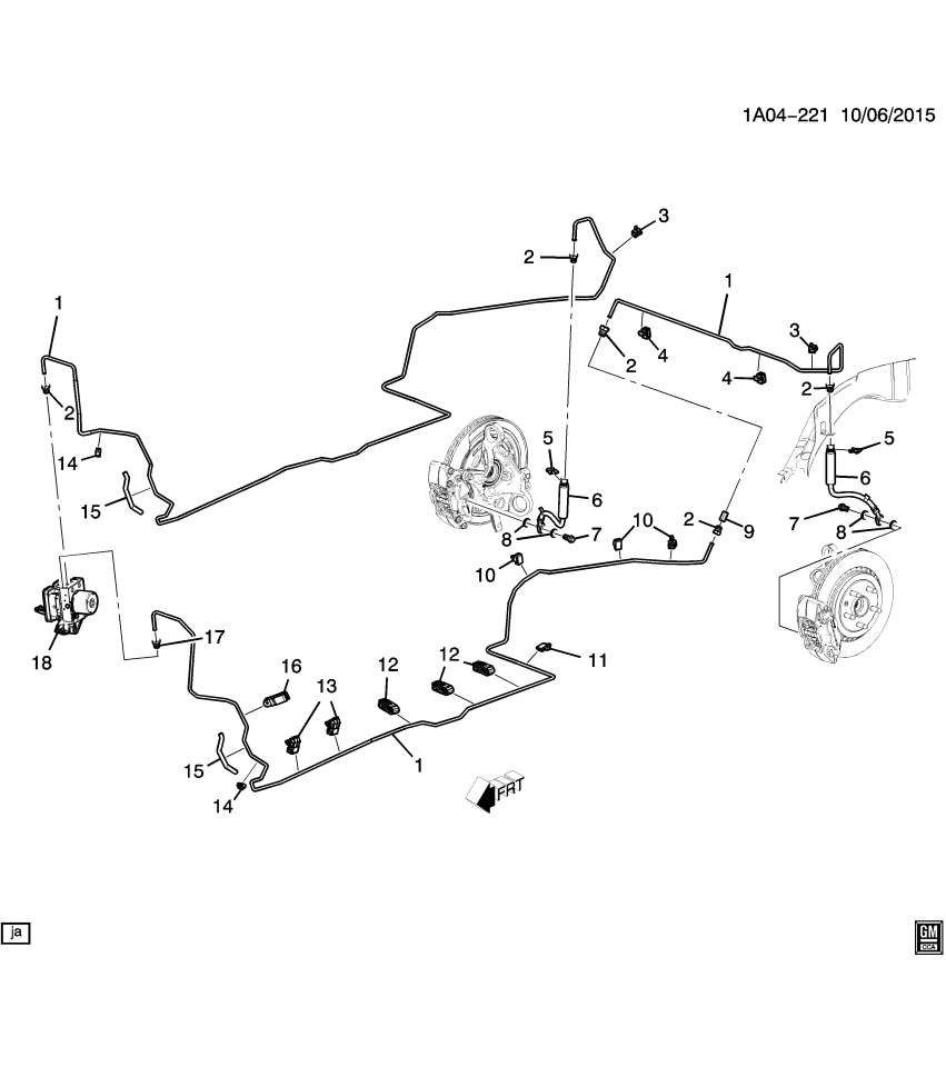 GM 11611310 Retainer, Brake & Fuel Feed & Fuel Return & Evap Emission Pipe