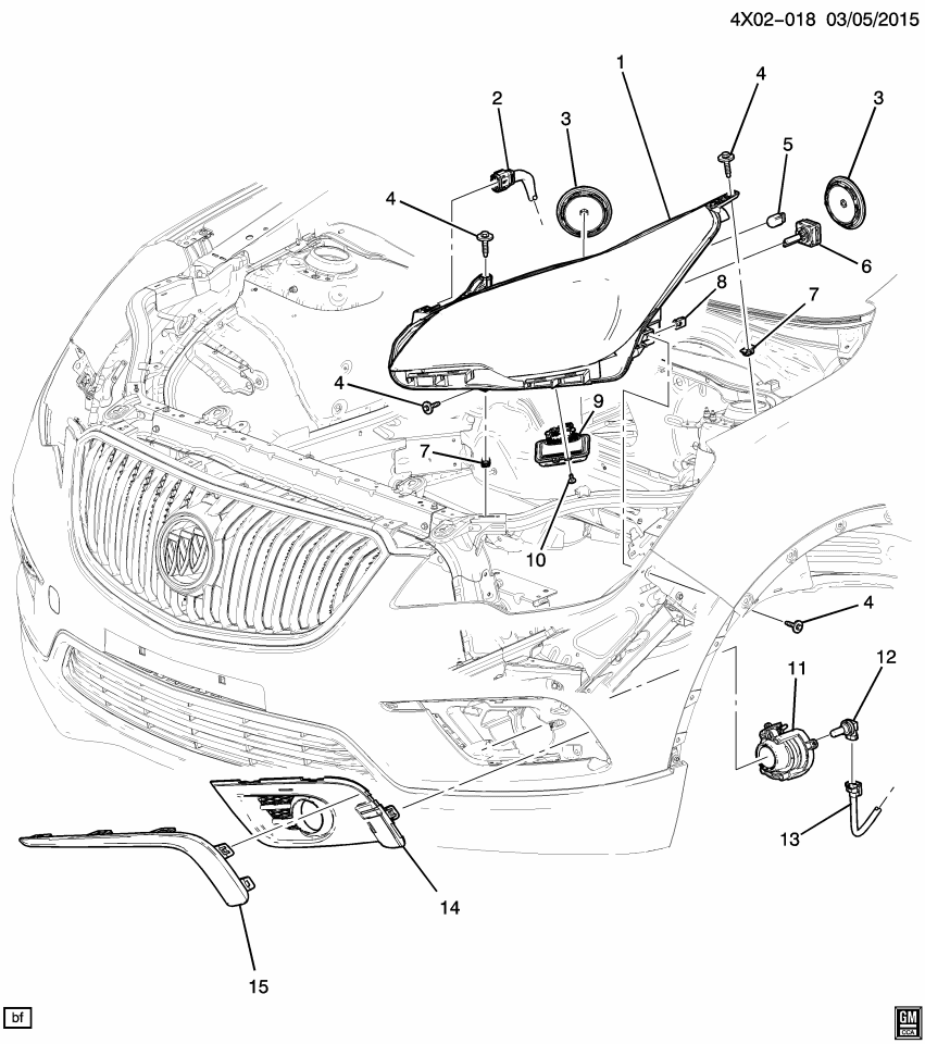 GM 23281335 Composite Headlamp