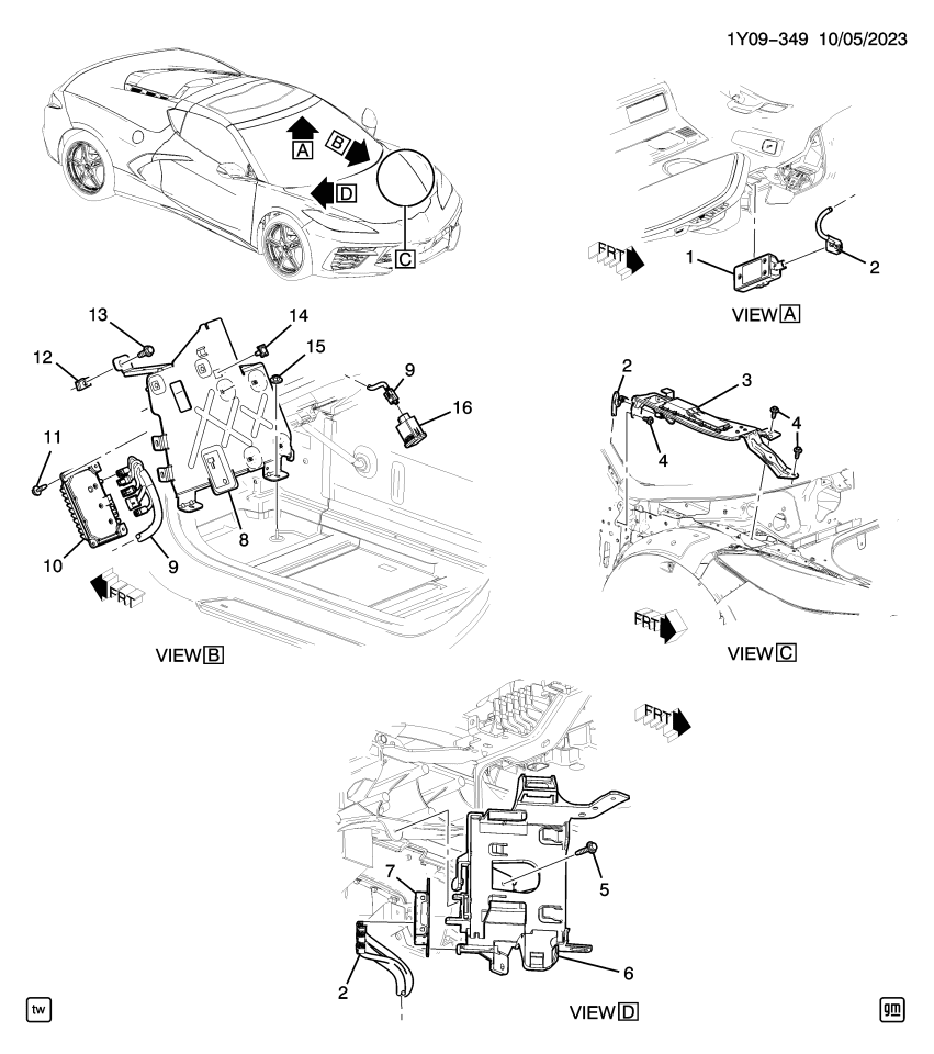 GM 84951747 BRACKET ASM-VEH PERF DATA RECORDER