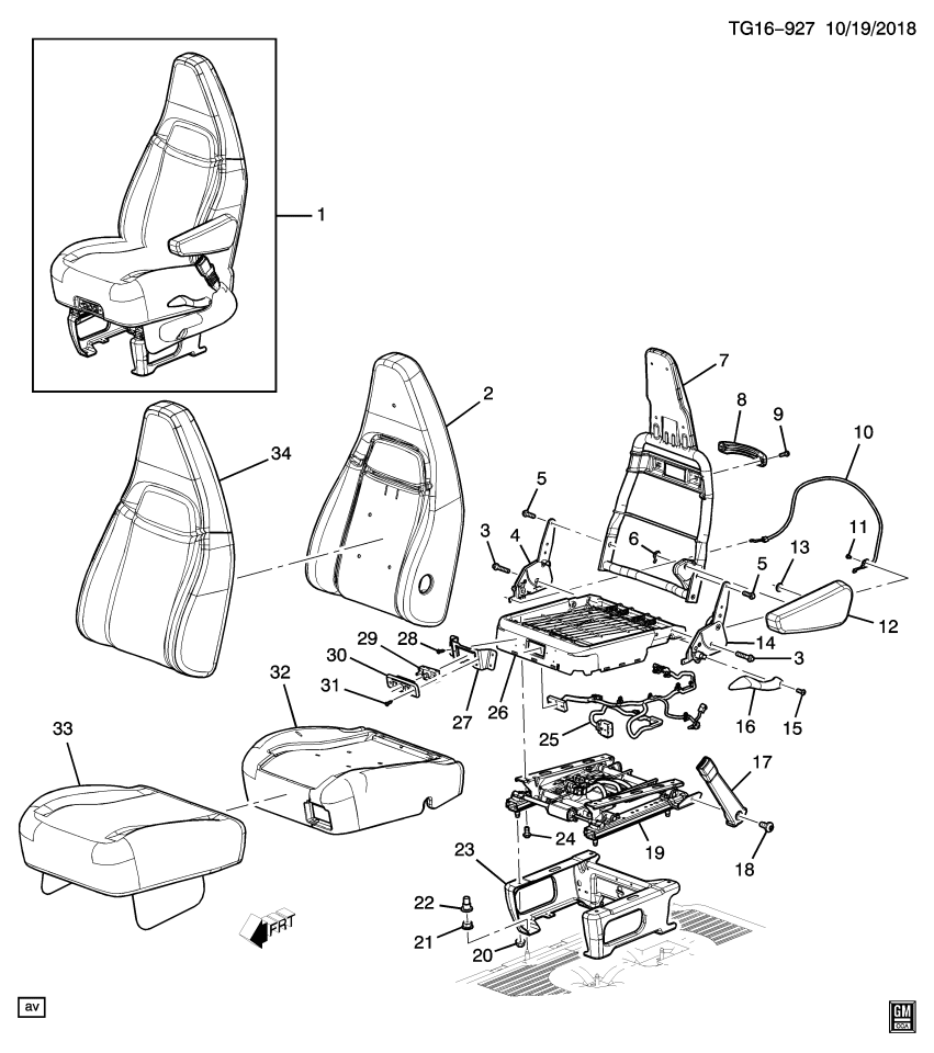 GM 19331394 Riser, Passenger Seat<See Guide/Contact Bfo>