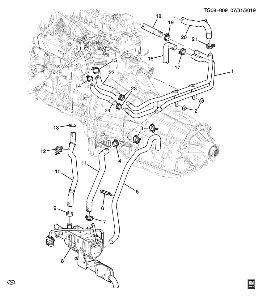 GM 11547355 Clip, Radiator Surge Tank Inlet Hose
