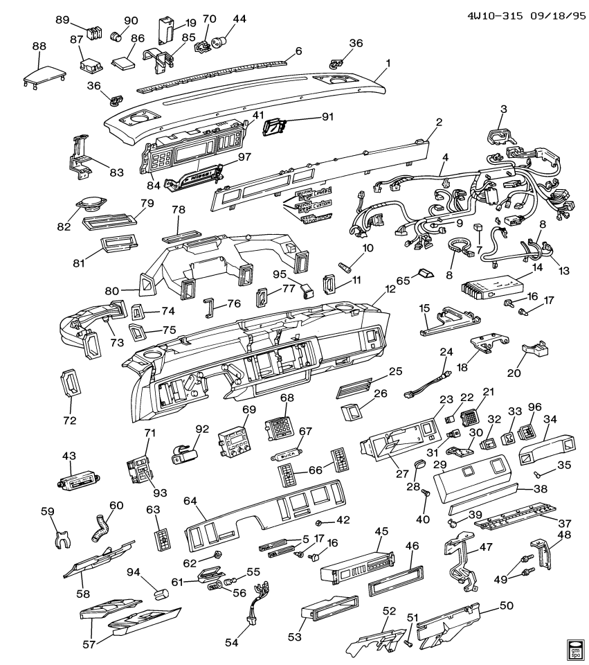 GM 14087974 Stkr-Instrument Panel Trim Pad Compartment Door Lock