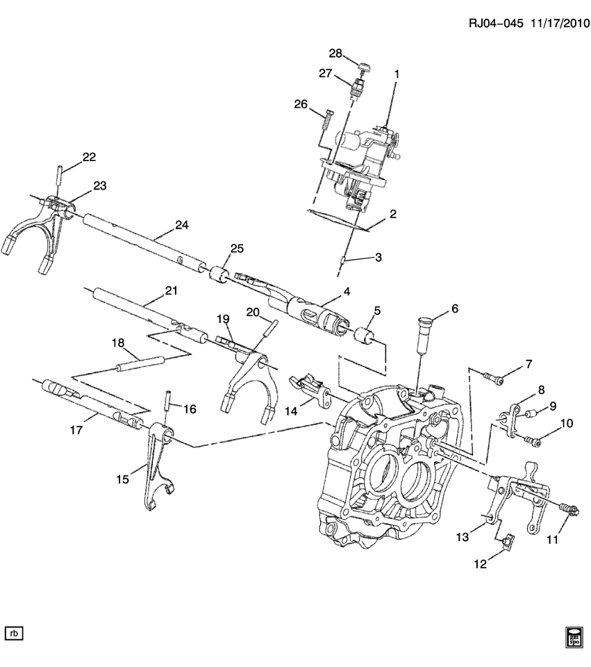 GM 24586176 LEVER ASM-5TH SHFT BLKG