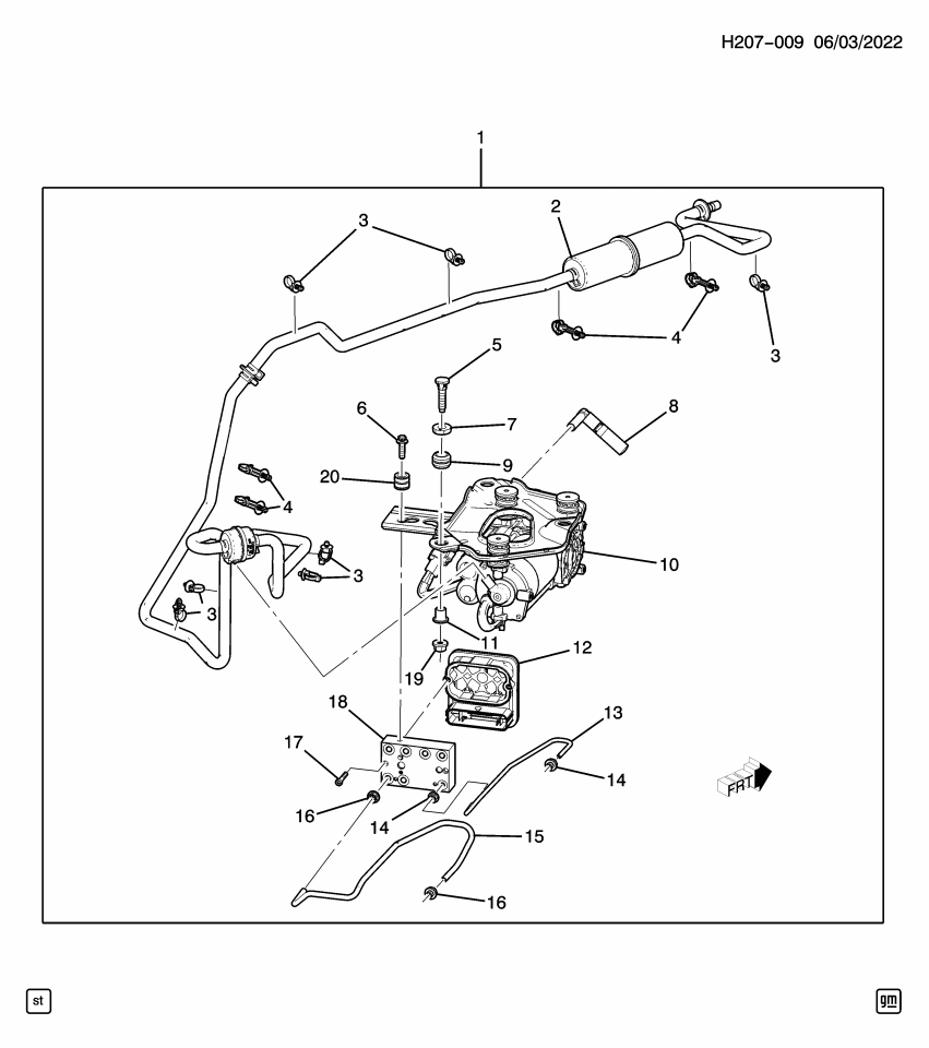 GM 11603841 BOLT/SCREW, AUTO LVL CONT AIR CMPR