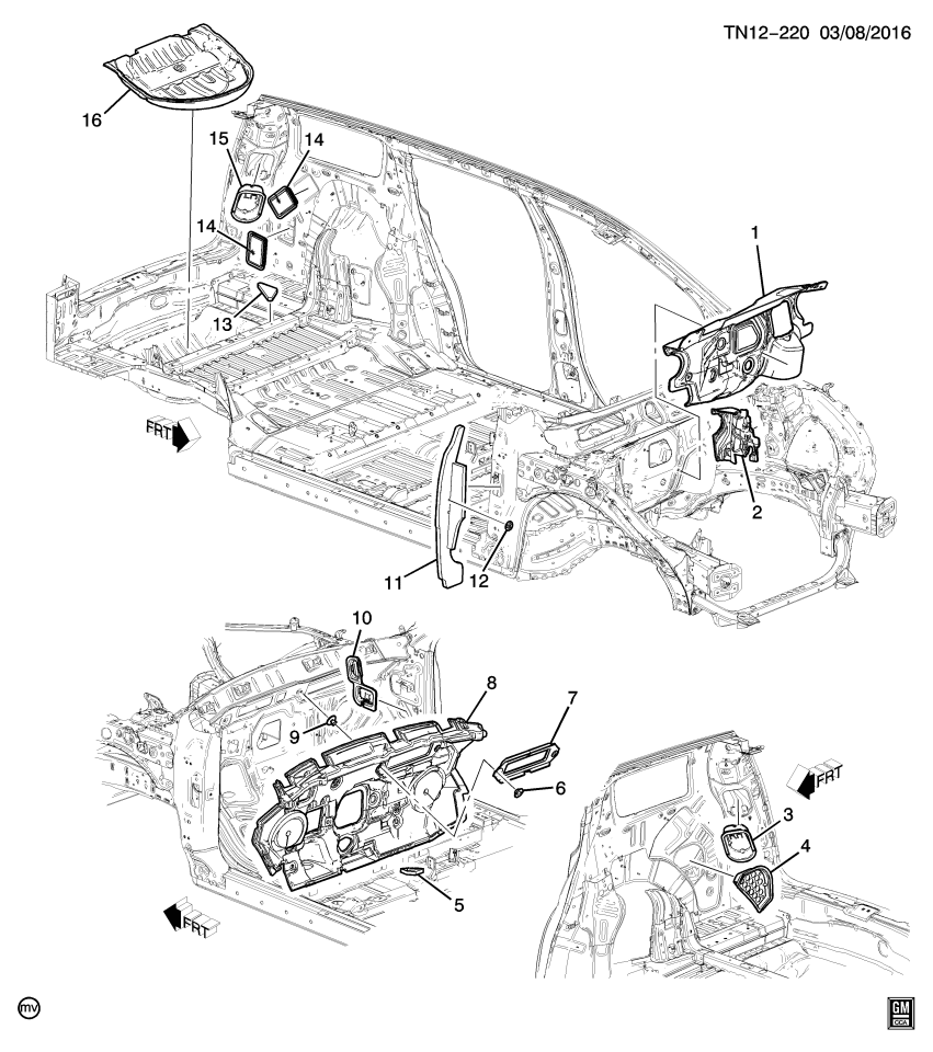 GM 84205473 INSULATOR ASM-FLR PNL R/SEAT