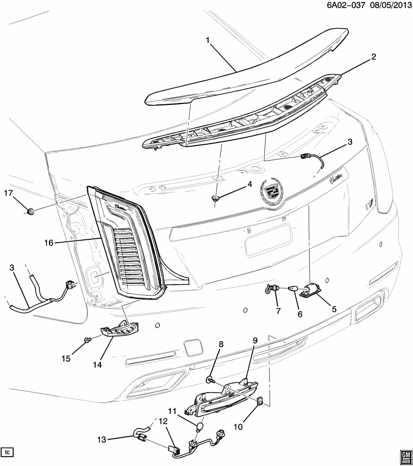 GM 84174722 Lamp, Rear Stop