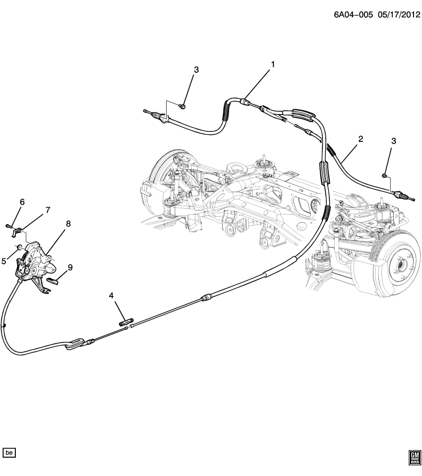 GM 84011077 Rear Cable