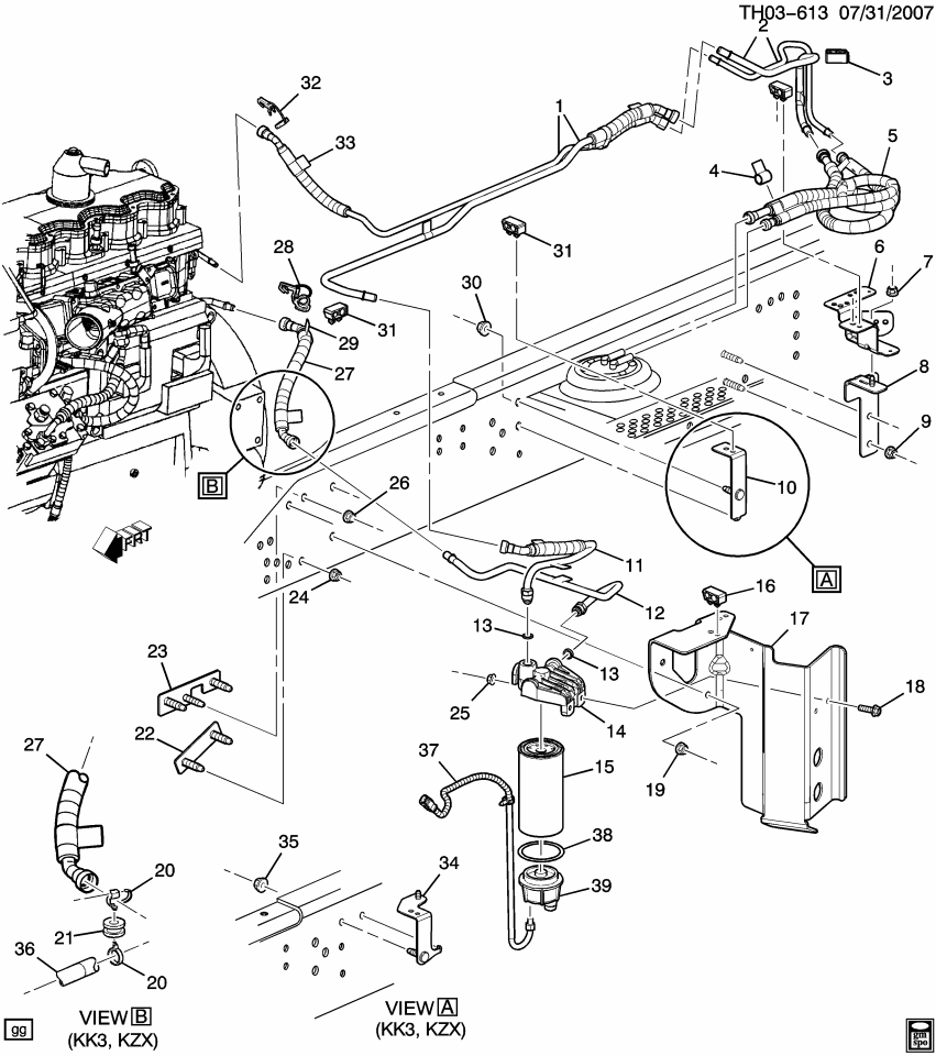 GM 10388893 Harness Asm-Fuel Feed & Return Front