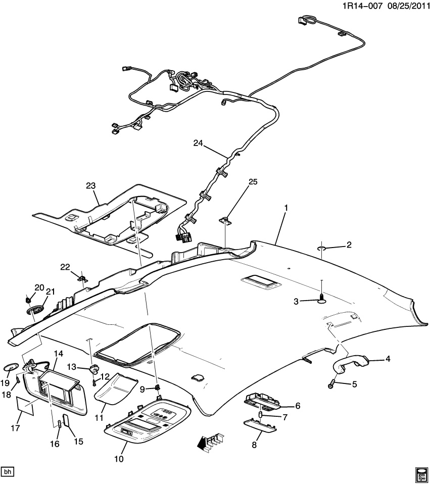 GM 22737226 Harness Asm-Roof Wiring