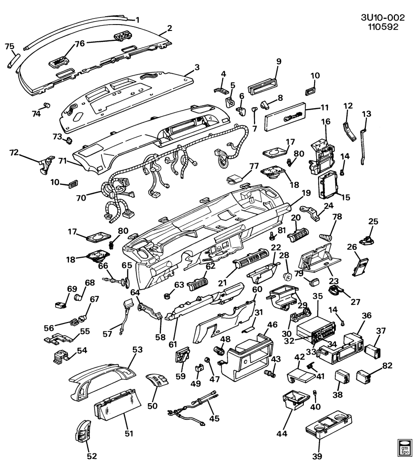 GM 10218930 Panel Asm-Instrument Panel Upper Trim
