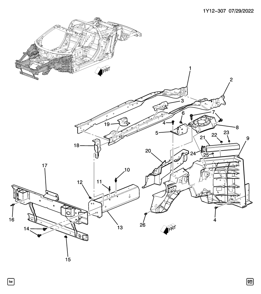 GM 84595077 BRACKET ASM-HDLP