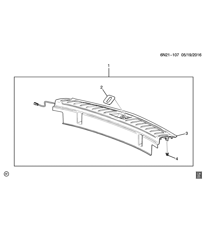 GM 84145993 Cover-Rear End Trim Finish Panel Opening *Black