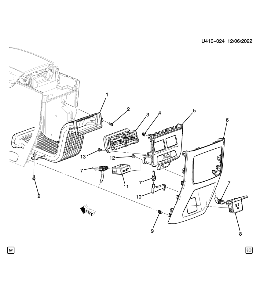 GM 11602908 BOLT, NIGHT VISION CAMERA
