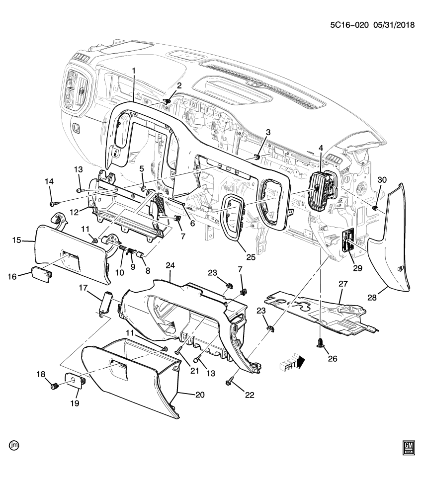 GM 85102608 LABEL-I/P WRG HARN FUSE BLK IDENT