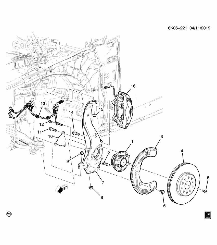 GM 84456366 SENSOR ASM-FRT WHL SPD