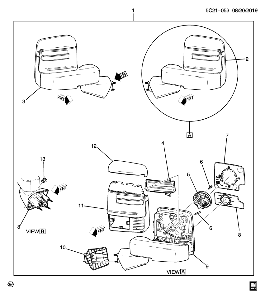 GM 11547364 Bolt, Outside Rear View Mirror