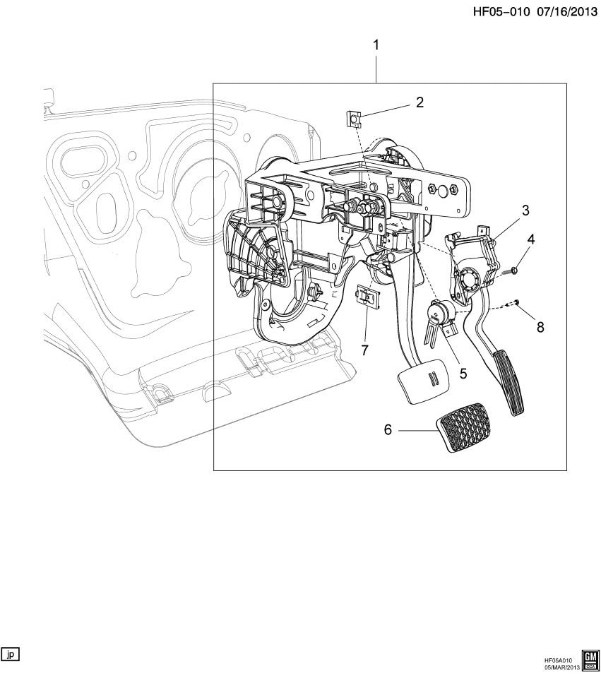 GM 92286133 Pedal Travel Sensor