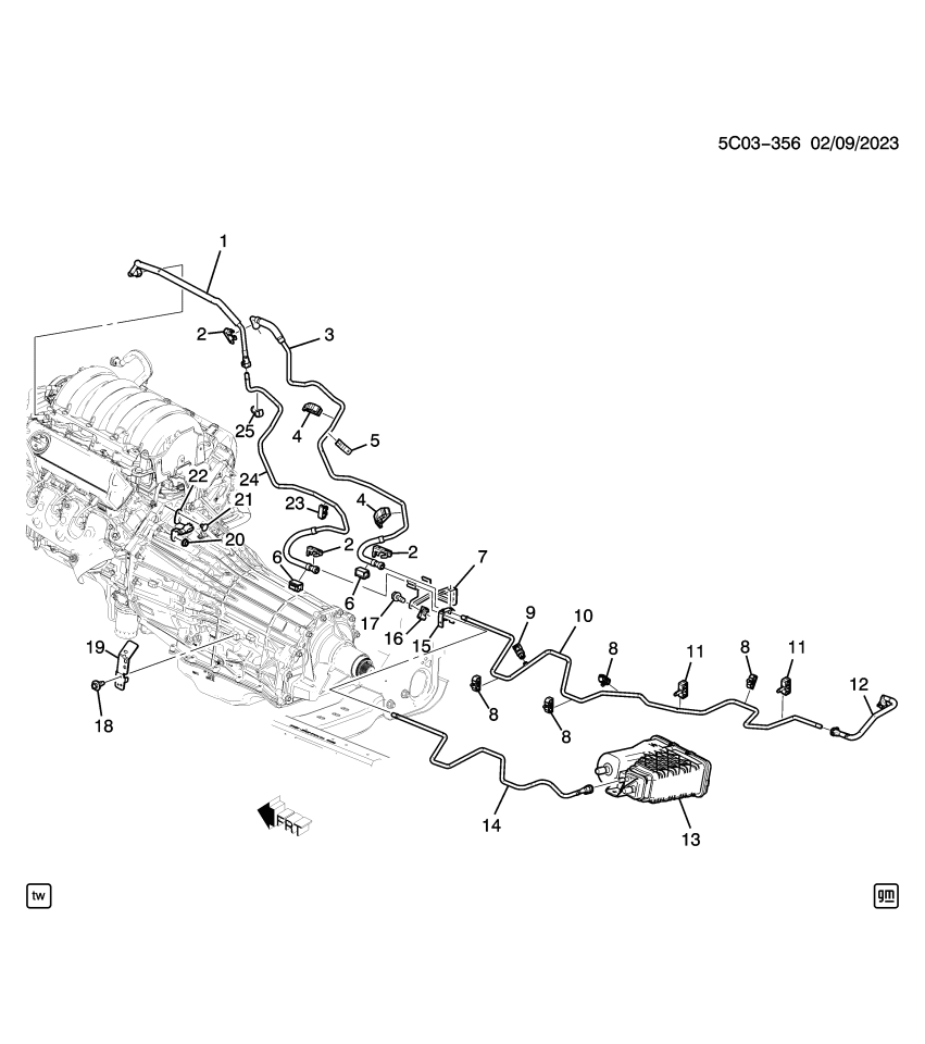 GM 84781852 PIPE ASM-EVAP EMIS FRT