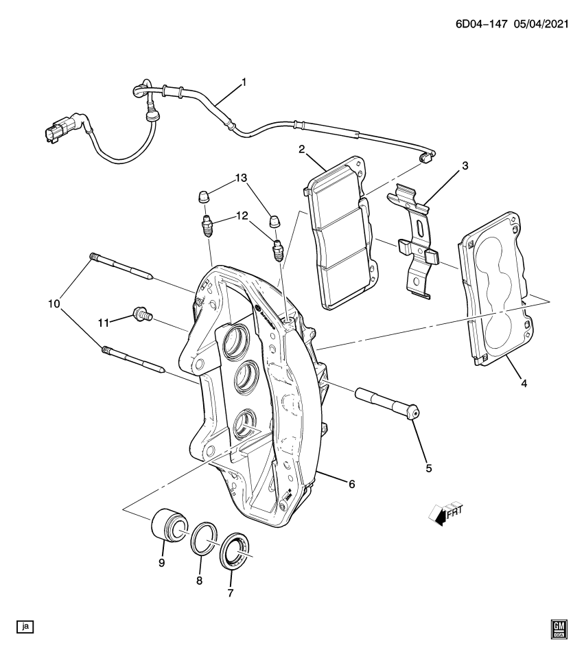 GM 23233206 Piston Kit-Front Brake Caliper