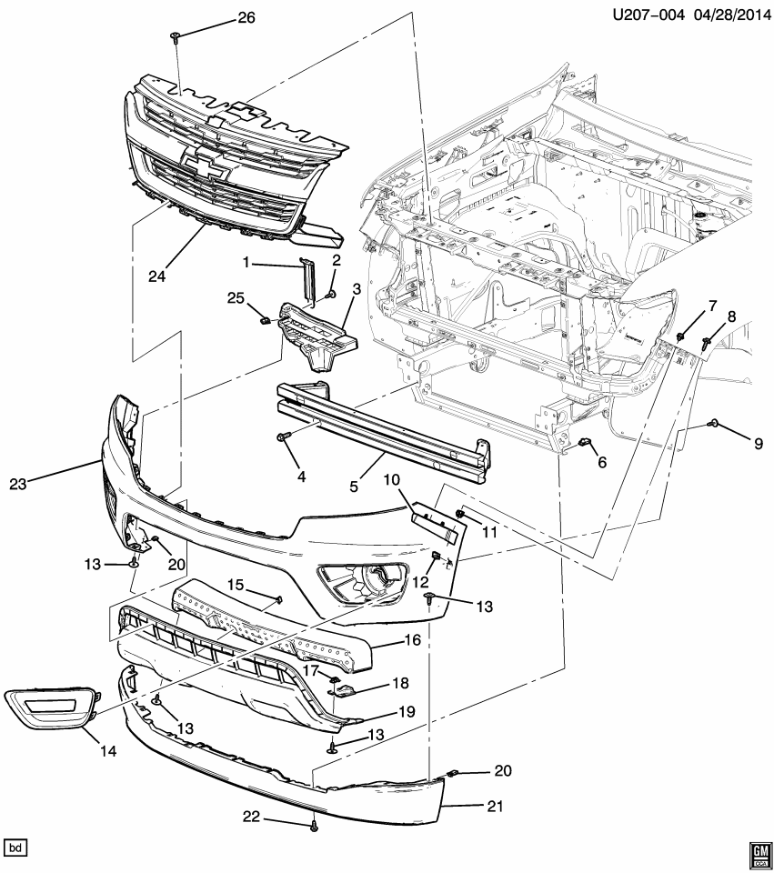 GM 11517079 Reinforce Beam U-Nut