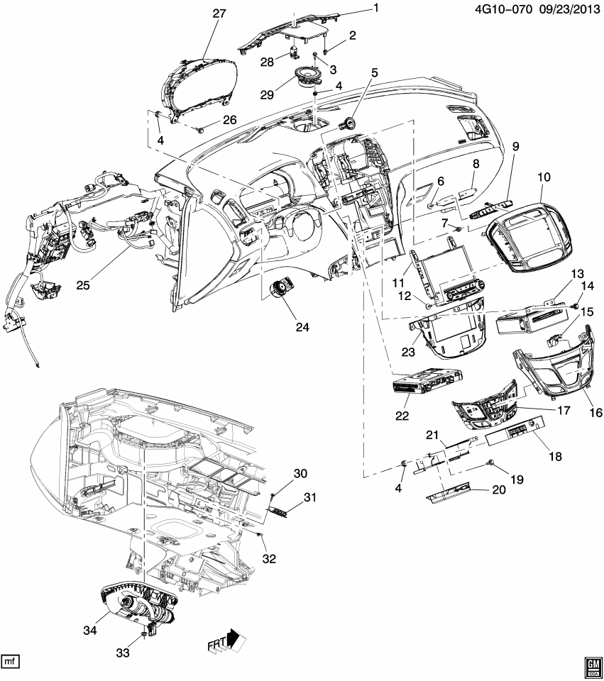 GM 19417536 Heater & Air Conditioner Control Assembly