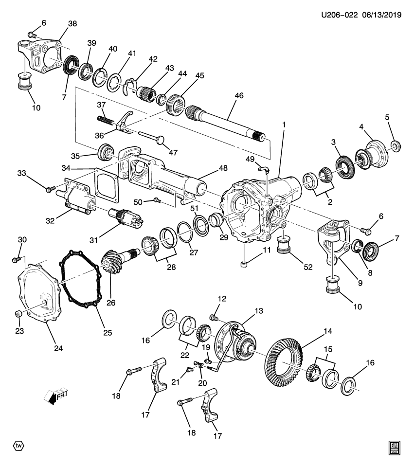 GM 84394754 BRACKET ASM-FRT DIFF CARR