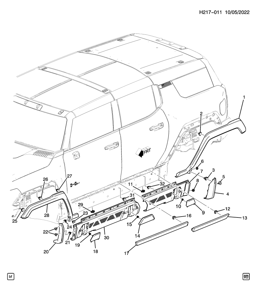 GM 84935478 DEFLECTOR ASM-RR TIRE FRT AIR *BLACK