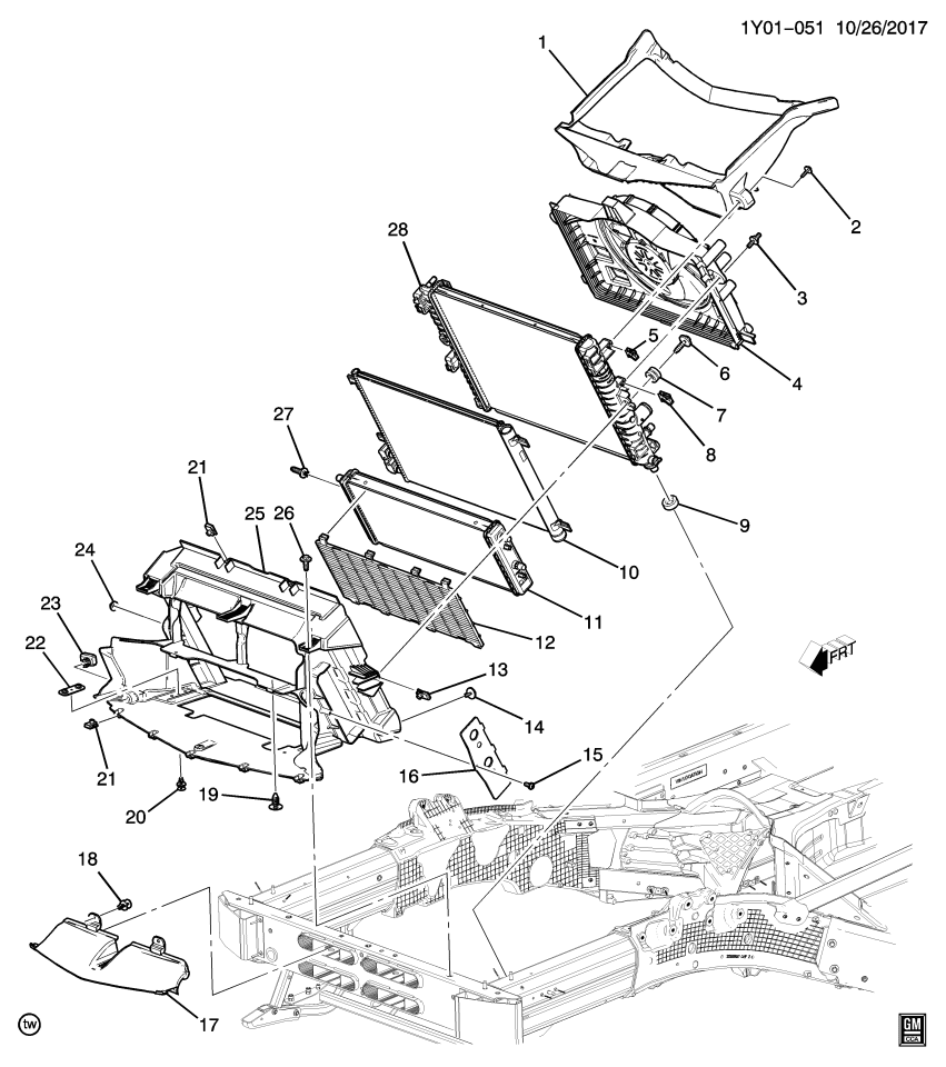 GM 84423743 SHIELD-CHRG AIR CLR INL AIR TUBE HT