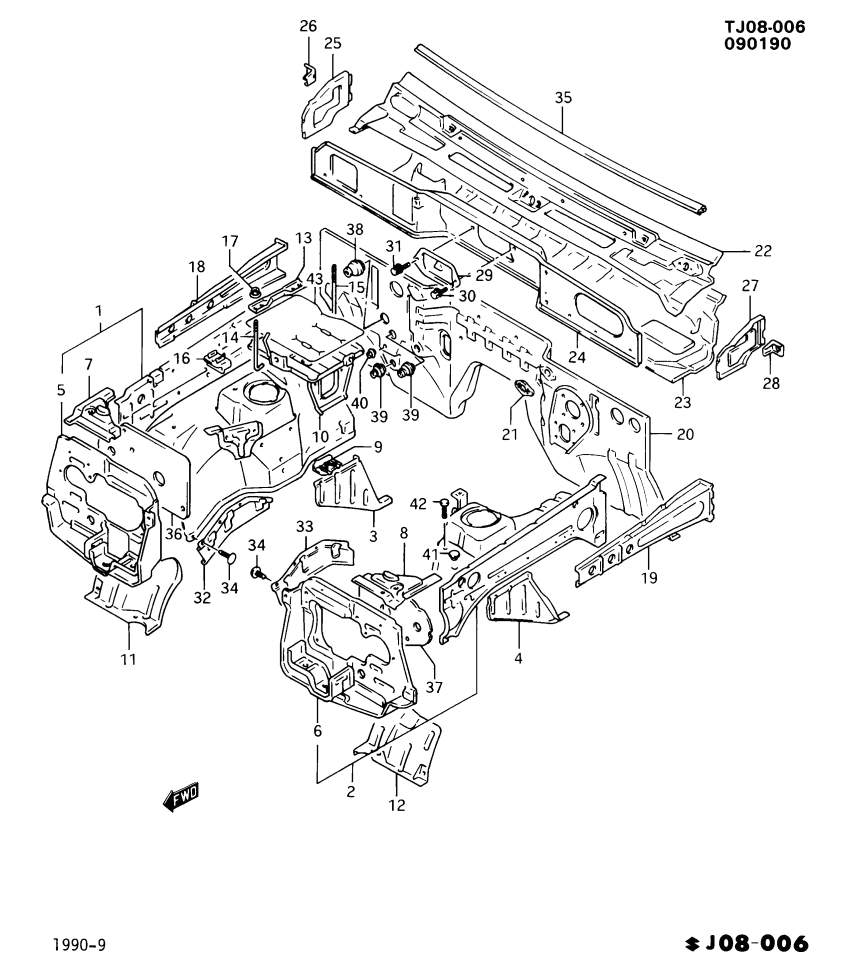 GM 96058841 Gusset-LH Front Lower Member