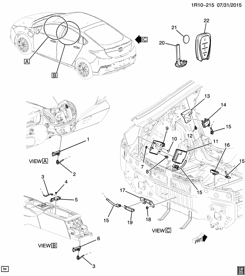 GM 84267566 Harness Asm-Front Floor Console Wiring