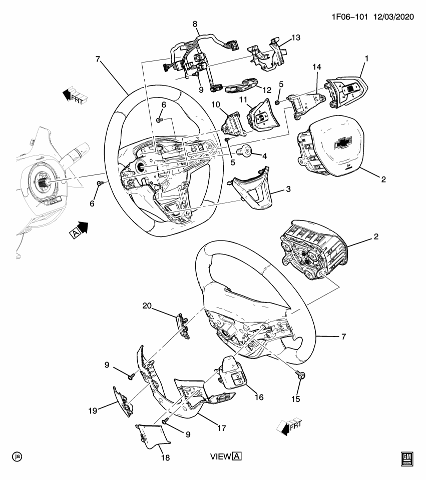 GM 42784207 WHEEL ASM-STRG *JET BLACK