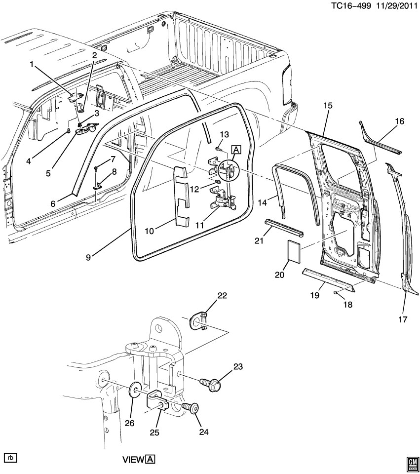 GM 25875532 Deadener-Rear Side Door