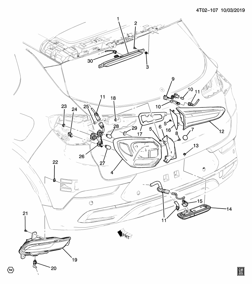GM 42736147 HARNESS ASM-HIGH MT S/LP WRG