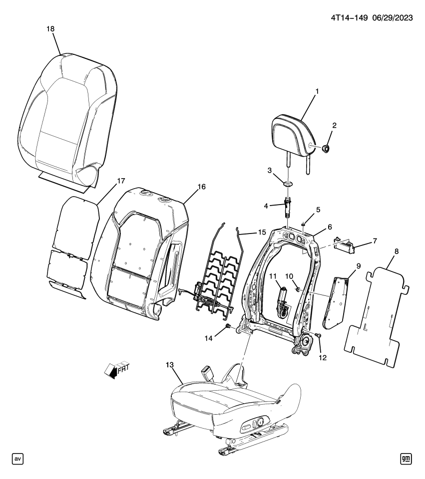 GM 42840384 DAMPENER ASM-F/SEAT BK FRM