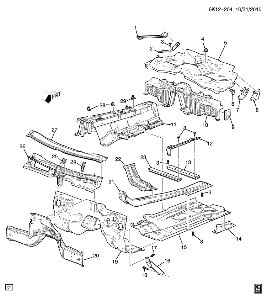 GM 84082539 Panel Asm-Front Floor