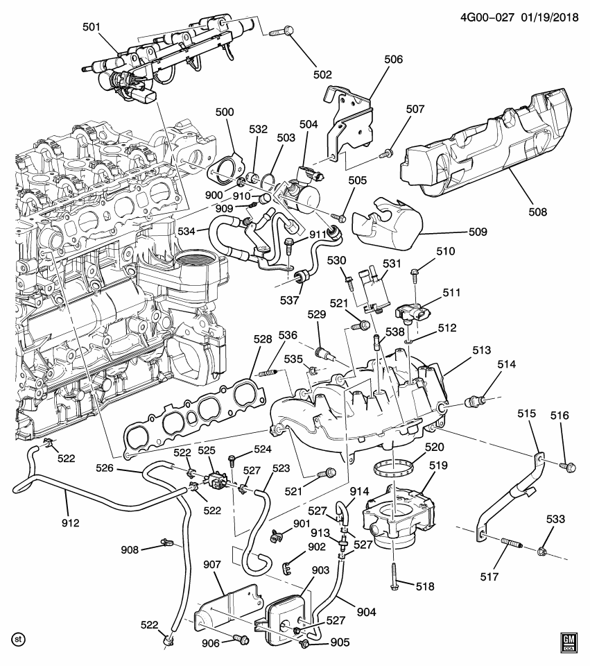 GM 12603872 Tube-Intake Manifold Vacuum