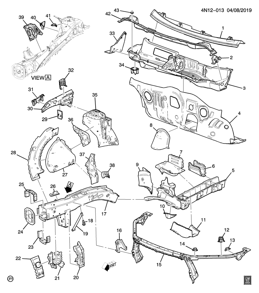 GM 84334476 Bracket Asm-Windshield Wiper Trans Support