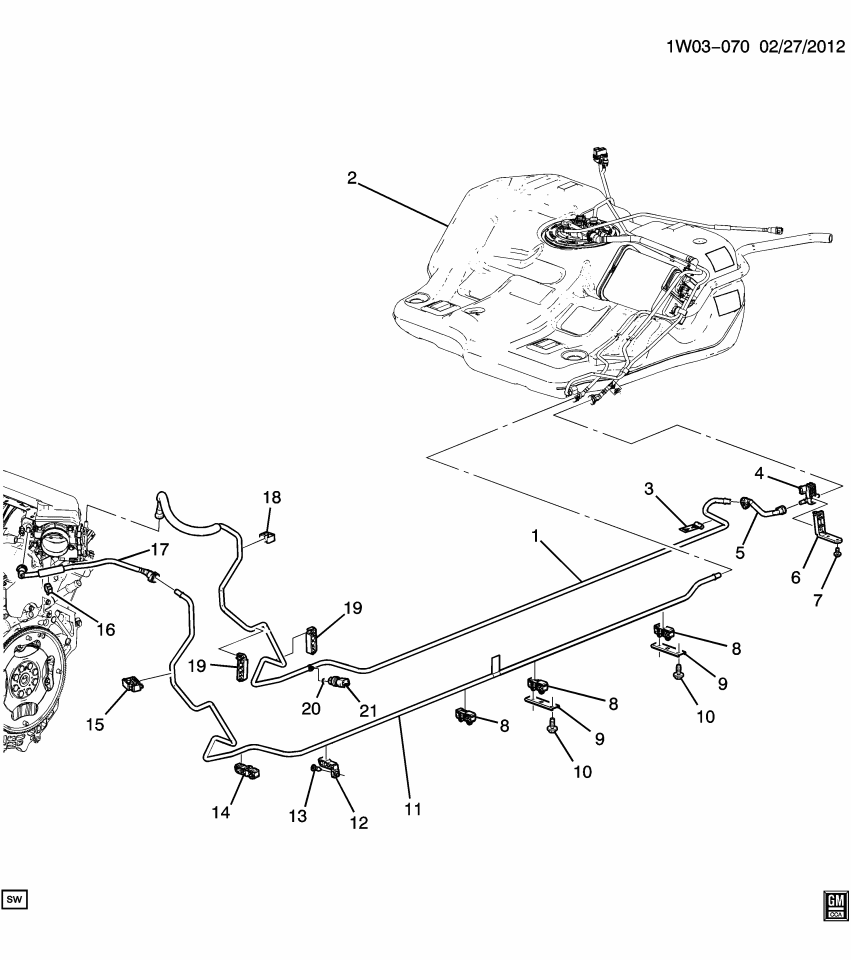 GM 20942310 Clip Asm-Evap Emission Pipe