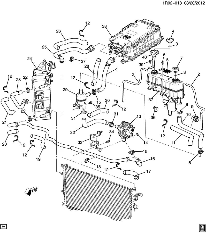 GM 22918544 Bracket, Coolant Cap