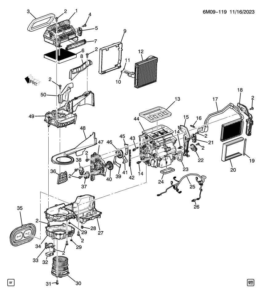 GM 85613184 CASE ASM-A/C EVPR & BLO