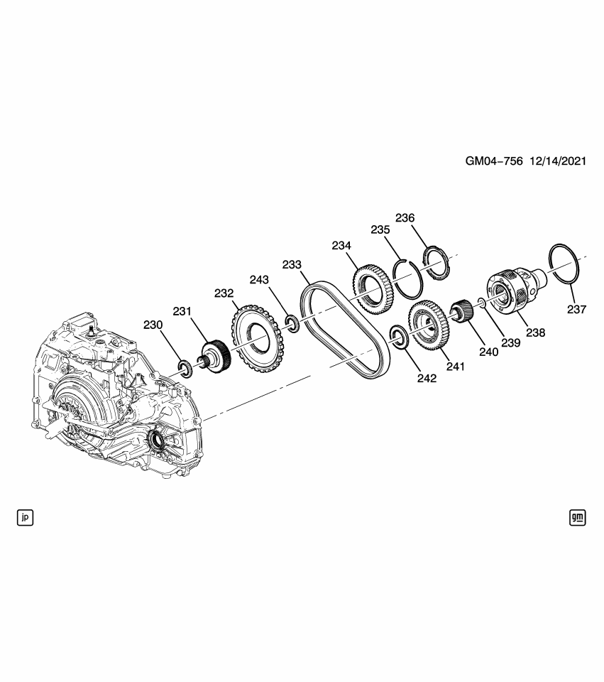 GM 24299907 SEAL KIT, A/TRNS FLUID PUMP (W/PMP CVR BOLTS)