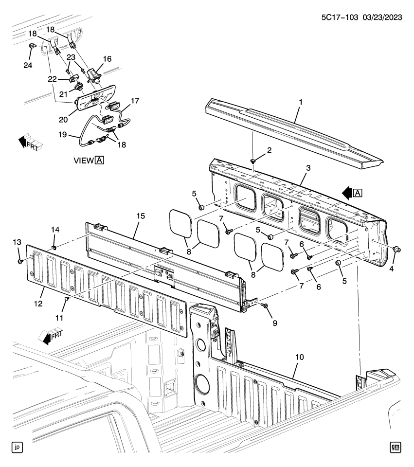 GM 11604168 RETAINER, PUBX E/GATE ACC HOLE CVR