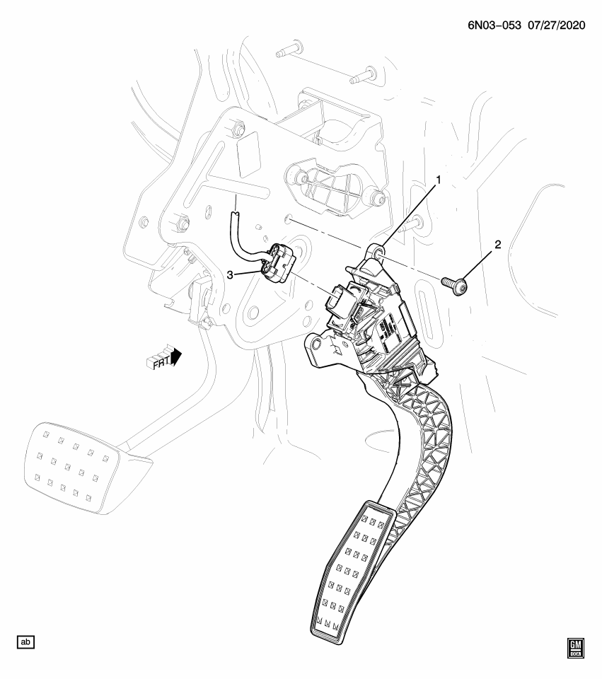 GM 84644386 Pedal Travel Sensor
