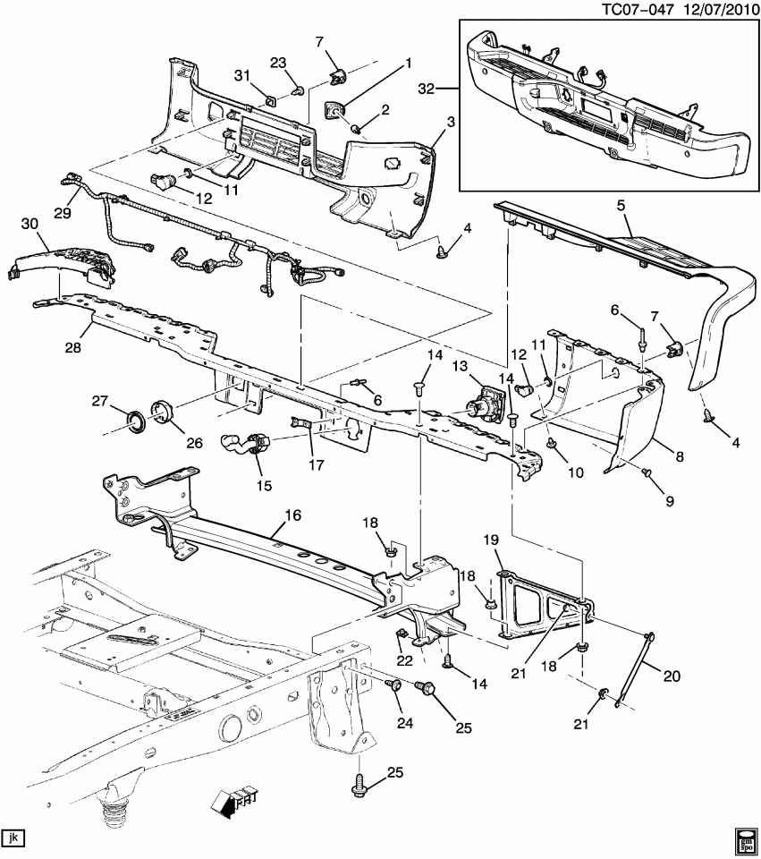 GM 25833253 Bracket-Body Rear Wiring Harness