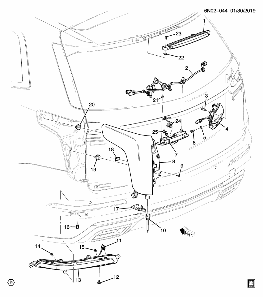 GM 84709314 License Lamp