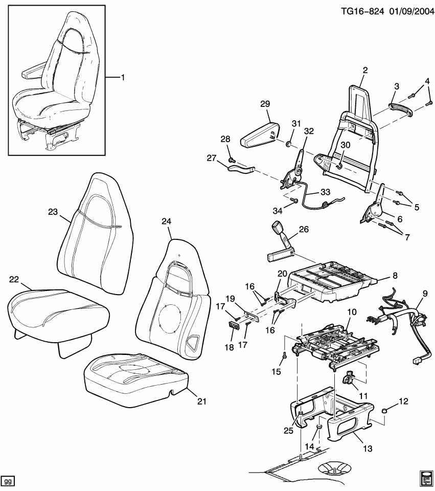 GM 25757570 Cover-Driver Seat Riser Finish *Black